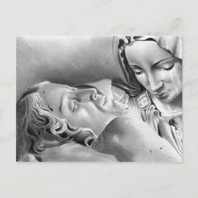 Tarjeta postal de la Virgen María de Jesucristo (Anverso)