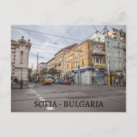 tarjeta postal de la vista de la ciudad de Sofía