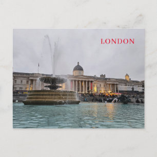 tarjeta postal de la vista de la fuente de la Plaz