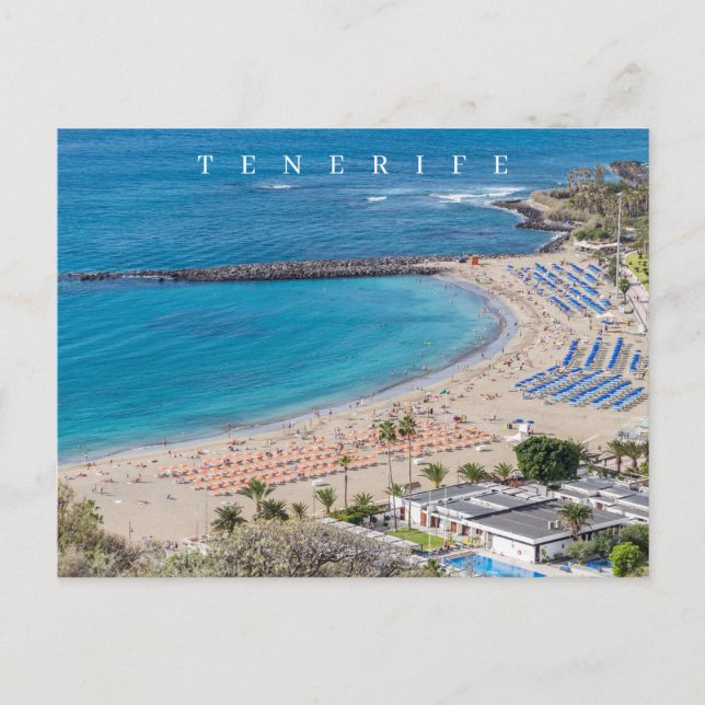 Tarjeta postal de la vista de la playa de Las Vist (Anverso)