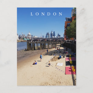 Tarjeta postal de la vista de la playa de Londres