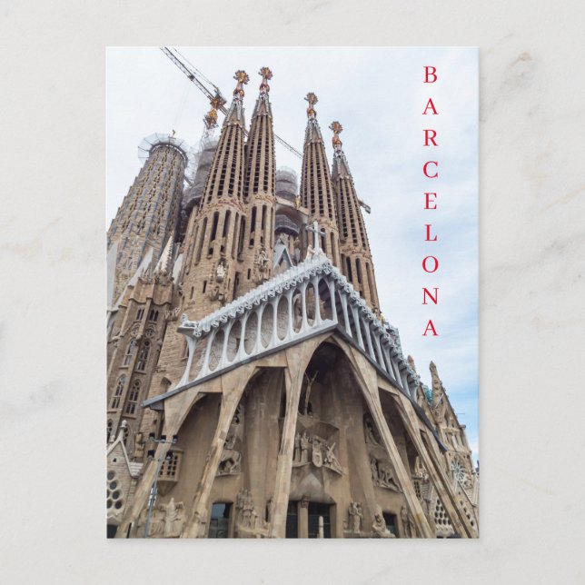 tarjeta postal de la vista de la Sagrada Familia d (Anverso)