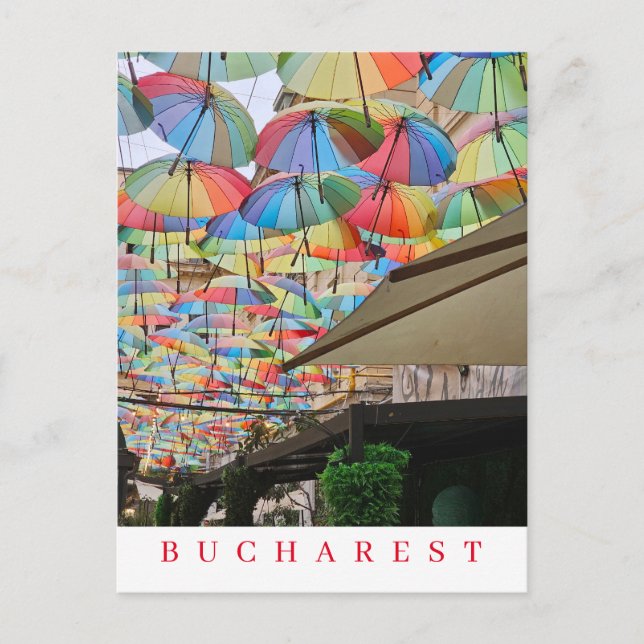 Tarjeta postal de la vista de Pasajul Victoria en  (Anverso)