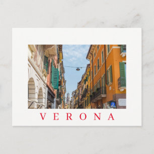Tarjeta postal de la vista de Verona Via Mazzini