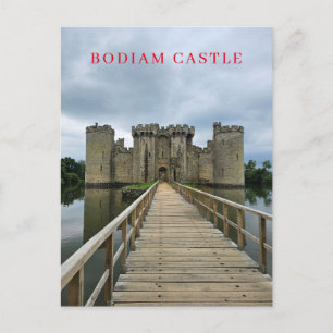 Tarjeta postal de la vista del castillo de Bodiam