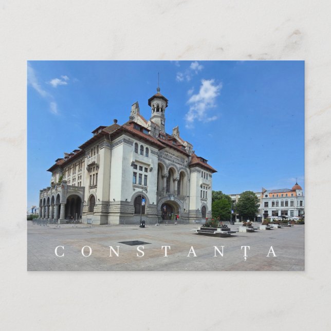 tarjeta postal de la vista del museo de Constanta (Anverso)