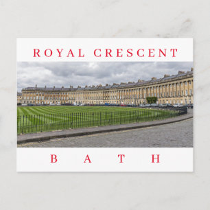 Tarjeta postal de la vista del Royal Crescent de B
