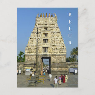 tarjeta postal de la vista del templo de India Bel