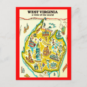 Tarjeta postal de la vista mundial de Virginia Occ
