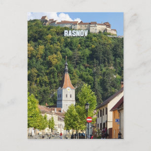 Tarjeta postal de la vista panorámica de Rasnov