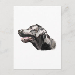 Tarjeta Postal de Labrador Retriever, Acuarela Hec