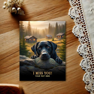 Tarjeta postal de Labrador Retriever Te extraño