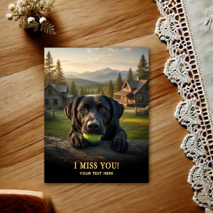 Tarjeta postal de Labrador Retriever Te extraño