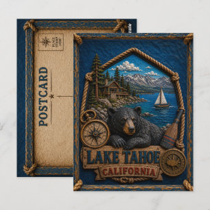 Tarjeta postal de Lake Tahoe California Vintage Tr