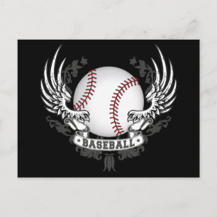 Tarjeta postal de las alas de béisbol