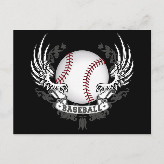 Tarjeta postal de las alas de béisbol (Anverso)