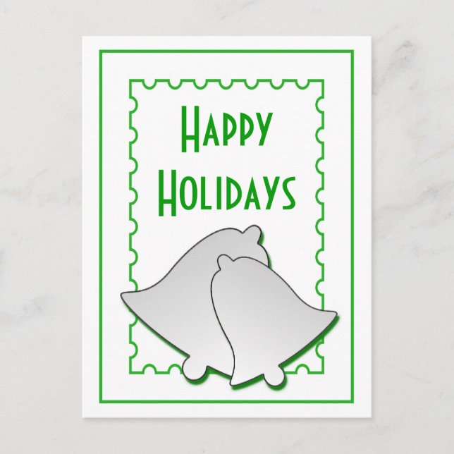 Tarjeta postal de las campanas de los navidades (Anverso)