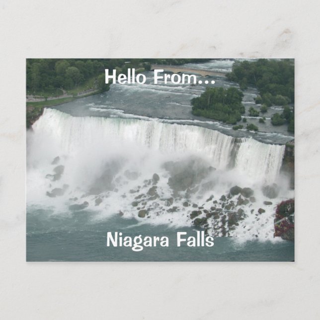 Tarjeta postal de las cataratas del Niagara (Anverso)