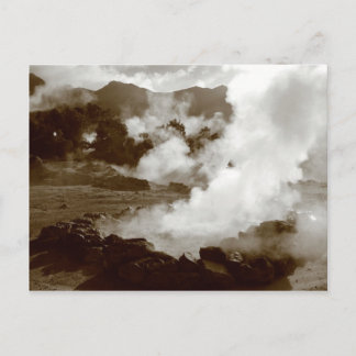 Tarjeta postal de las fuentes termales de Azores (