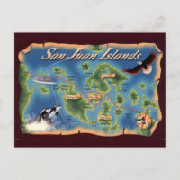 Tarjeta postal de las islas San Juan WA