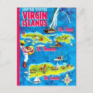 Tarjeta postal de las Islas Vírgenes de EE. UU.
