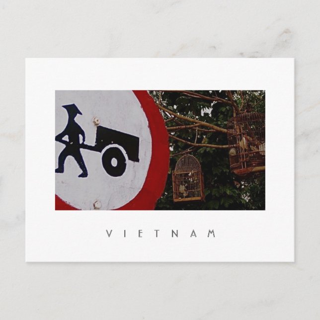 Tarjeta postal de las jaulas de aves (Anverso)