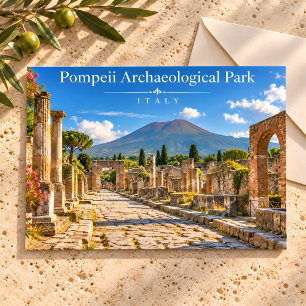 Tarjeta postal de las ruinas antiguas de Pompeya I