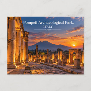 Tarjeta postal de las ruinas de Pompeya Italia al