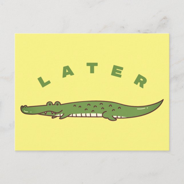 Tarjeta Postal de Later Alligator - Diseño de Desp (Anverso)