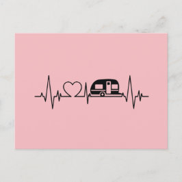 Tarjeta postal de latido de camping