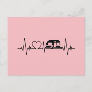 Tarjeta postal de latido de camping