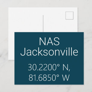 Tarjeta postal de latitud y longitud de NAS Jackso