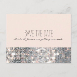 Tarjeta postal de lentejuelas brillantes glamour c