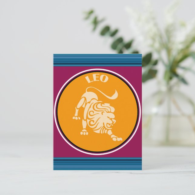 Tarjeta postal de Leo (Anverso de pie)