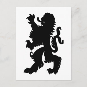 Tarjeta postal de león poderoso