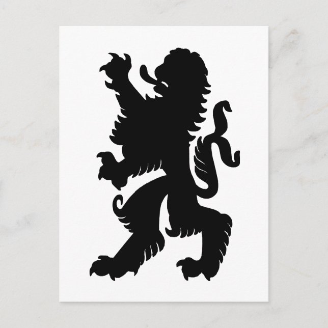 Tarjeta postal de león poderoso (Anverso)