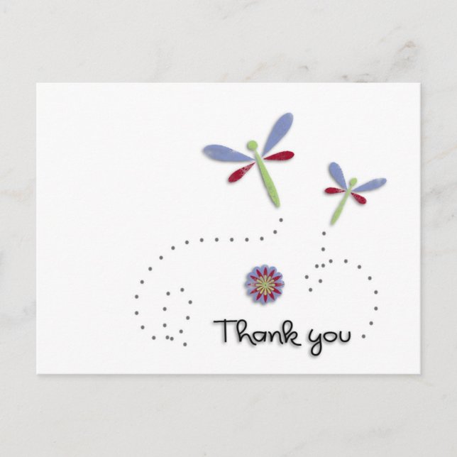 Tarjeta postal de libélula (Anverso)