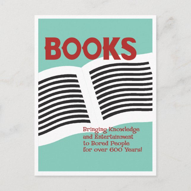 Tarjeta postal de libros divertidos (Anverso)