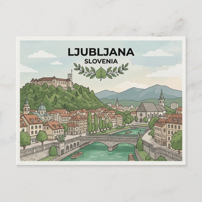 Tarjeta postal de Ljubljana (Anverso)