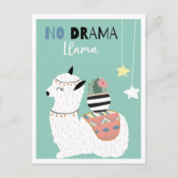 Tarjeta postal de llama linda