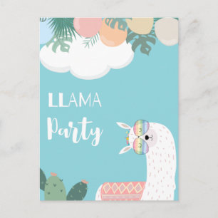Tarjeta postal de llama linda