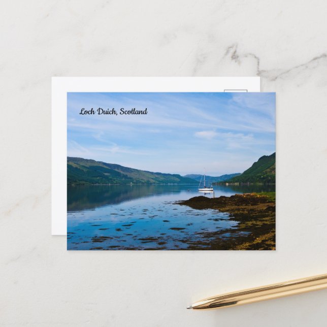 Tarjeta postal de Loch Duich, Escocia (Anverso/Reverso In Situ)