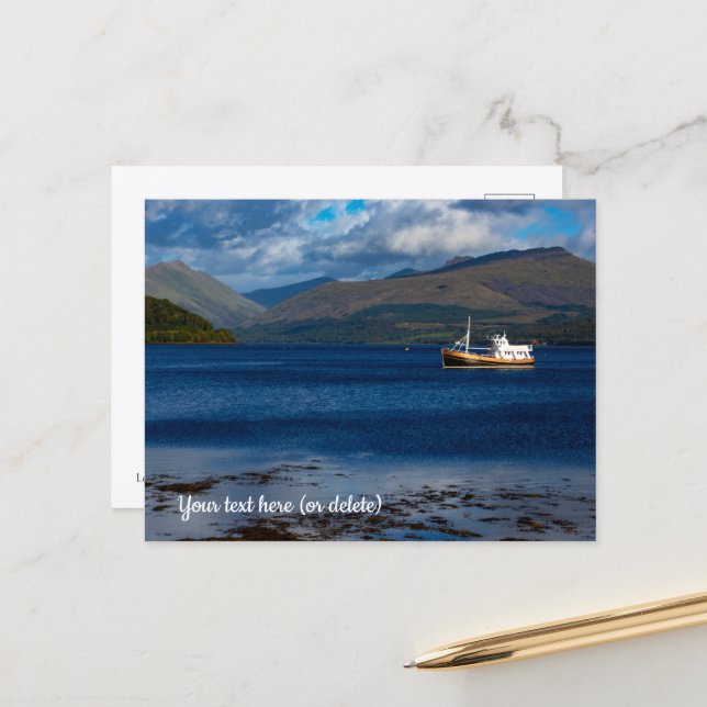Tarjeta postal de Loch Fyne, Escocia (Anverso/Reverso In Situ)