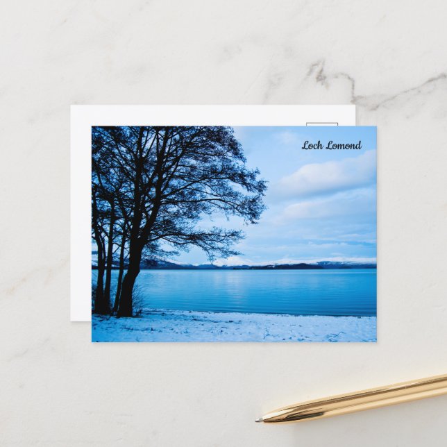 Tarjeta postal de Loch Lomond, Escocia (Anverso/Reverso In Situ)