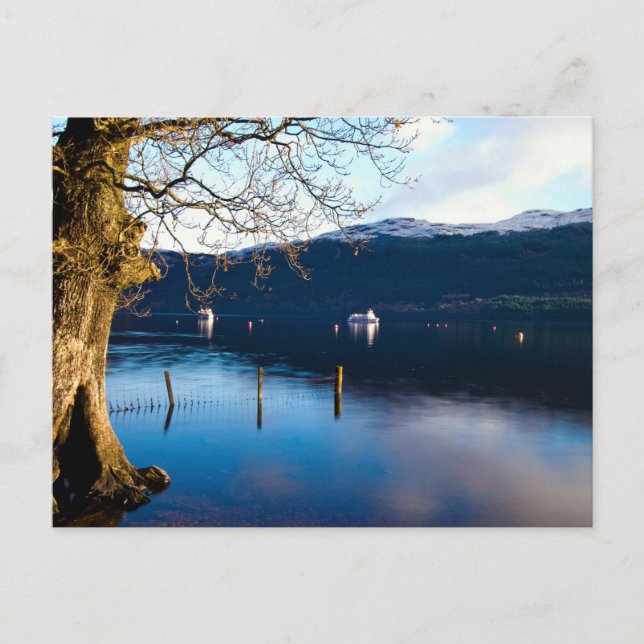 Tarjeta postal de Loch Lomond, Tarbet, Escocia (Anverso)