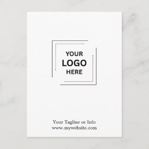 Tarjeta postal de logotipo corporativo minimalista