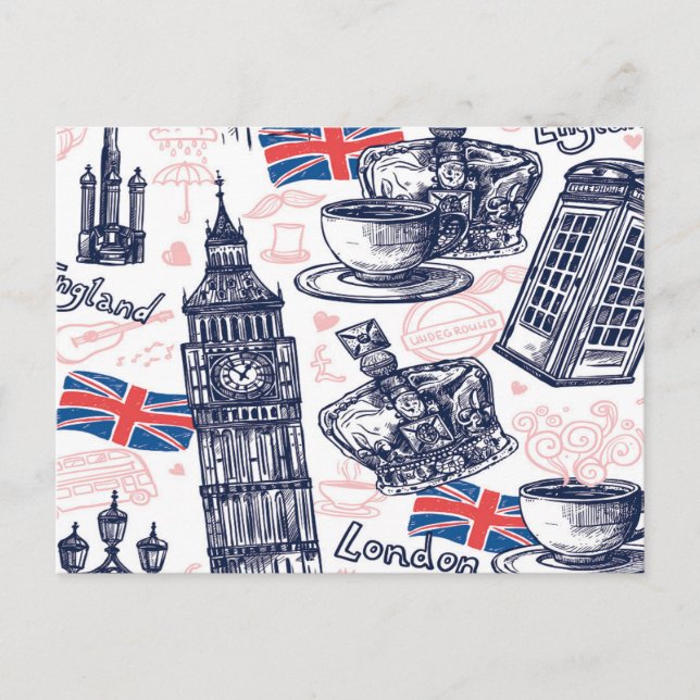 Tarjeta postal de Londres, Inglaterra (Anverso)