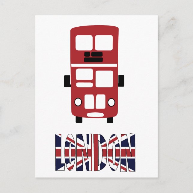 Tarjeta postal de Londres para el autobús rojo de  (Anverso)