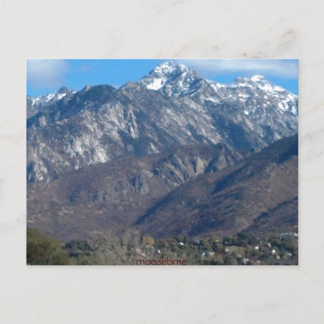 Tarjeta postal de Lone Peak Mountain Utah 2012 (Anverso)