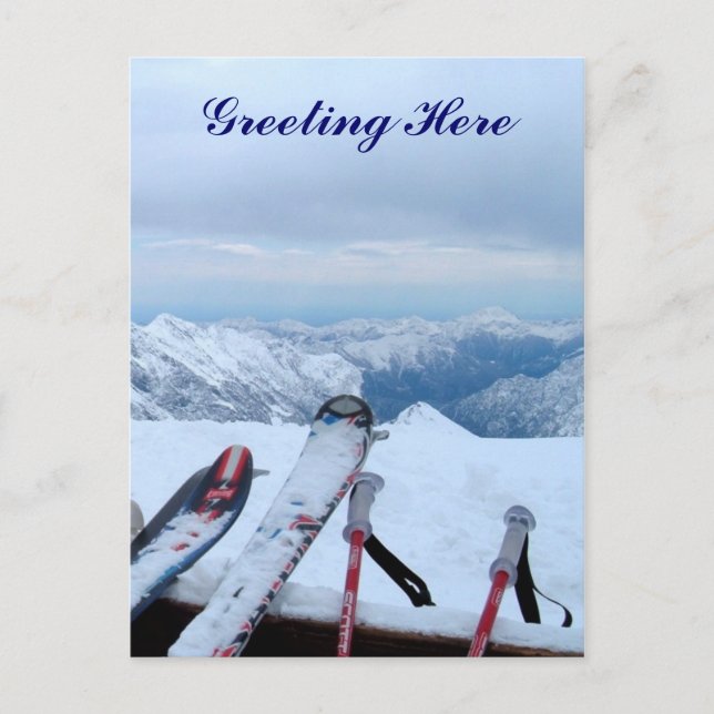 Tarjeta postal de los Alpes Snoweather (Anverso)